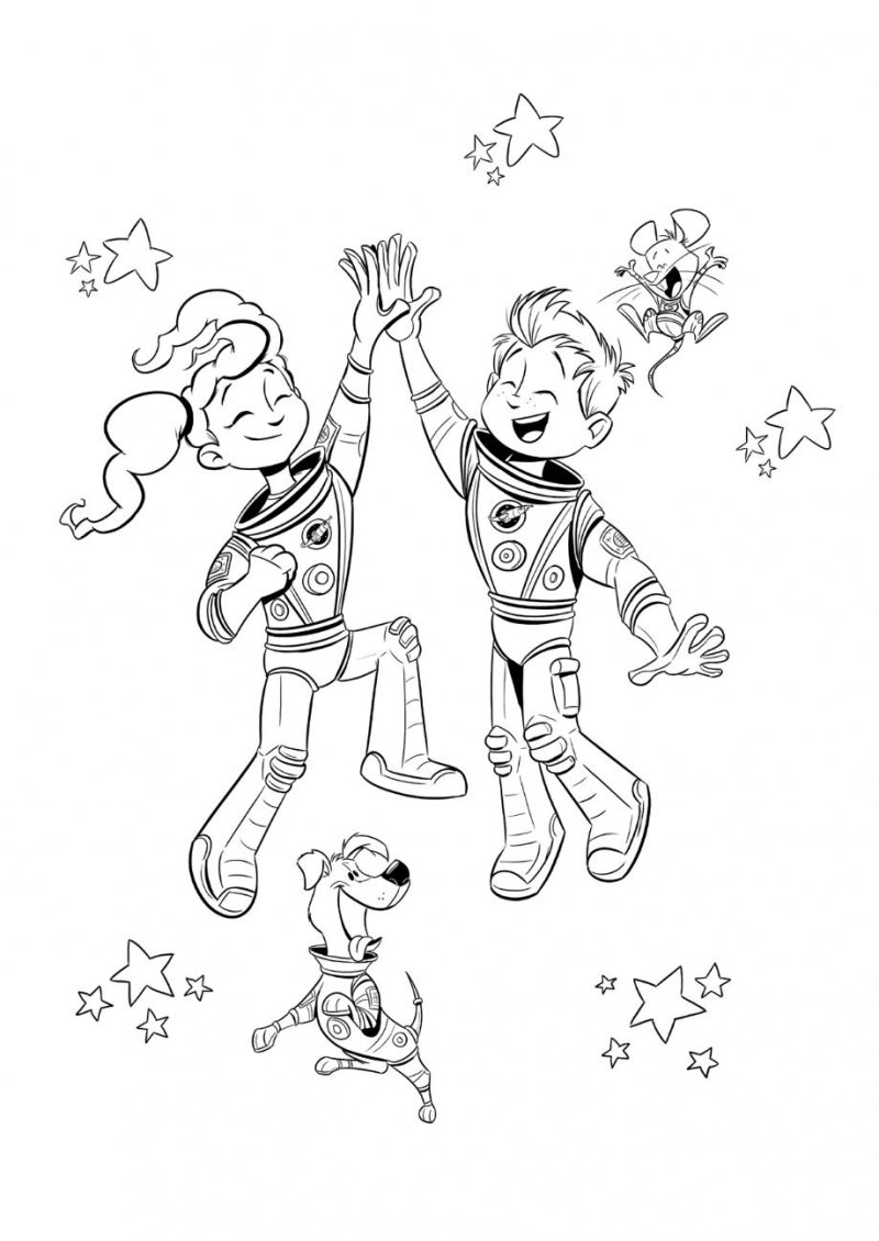 Load image into Gallery viewer, Witte leeuw kleurboek-de kleine astronauten
