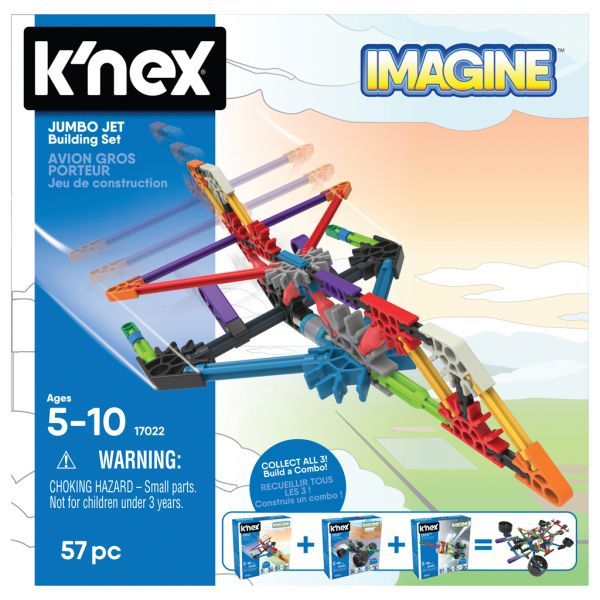 Afbeelding laden in galerijviewer, Cilgro k'nex bouwset - jumbo jet, 57dlg.