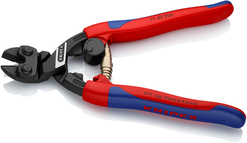 Afbeelding laden in galerijviewer, Knipex cobolt® compacte boutensnijtang | slanke meer-componentengrepen | zwart geatramenteerd | lengte 200 mm - 71 42 200