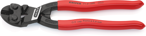 Load image into Gallery viewer, Knipex cobolt®71 21 200 sb compacte boutensnijtang | met kunststof bekleed zwart geatramenteerd | 200 m - 71 21 200 sb
