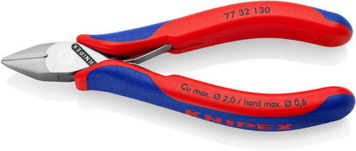 Afbeelding laden in galerijviewer, Knipex elektronica-zijsnijtang | 130 mm lengte | doorgestoken scharnier | meer-componentengrepen - 77 32 130