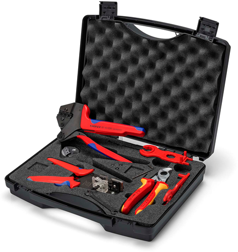 Afbeelding laden in galerijviewer, Knipex gereedschapskoffer voor fotovoltaïek | voor solar connectors mc4 (multi-contact) | 7-delig - 97 91 04 v01