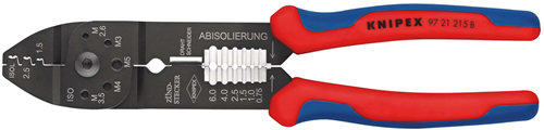 Load image into Gallery viewer, Knipex krimptang met meer-componentengrepen | zwart gelakt | lengte 240 mm | zelfbedieningskaart blister - 97 21 215 b sb