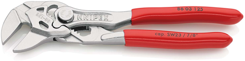 Load image into Gallery viewer, Knipex mini-sleuteltang | 125 mm lengte | tang en schroefsleutel in eén | kunststof bekleed - 86 03 125 sb
