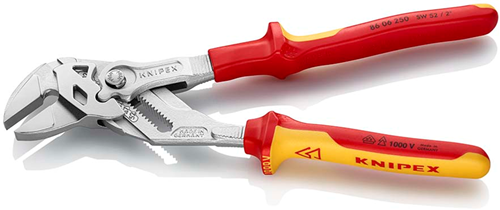 Load image into Gallery viewer, Knipex sleuteltang | 250 mm lengte | tang en schroefsleutel in eén | geïsoleerd | meer-componentengrepen - 86 06 250 sb