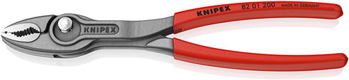 Afbeelding laden in galerijviewer, Knipex twingrip verstelbare grijptang | antislip kunststof bekleed | zwart geatramenteerd | lengte 200 mm | zelfbedieningskaart blister - 82 01 200 sb