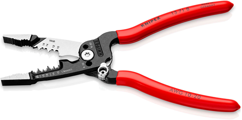 Load image into Gallery viewer, Knipex wirestripper multifunctionele tang | voor elektricien | amerikaans model | kunststof bekleed - 13 71 8