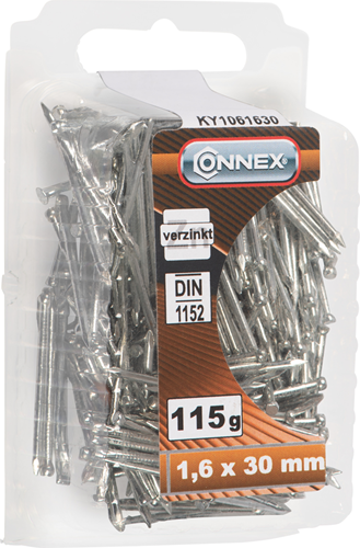 Afbeelding laden in galerijviewer, Connex nagel ronde kop 1.6x30 115g vz - ky1061630