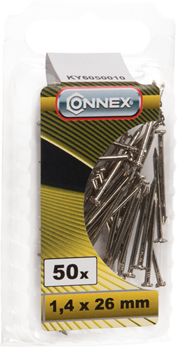 Load image into Gallery viewer, Connex vervangnagel wandhaakje 1+3 50st ni - ky6050010