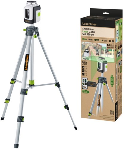 Afbeelding laden in galerijviewer, Laserliner smartline-laser g360 lijnlaser rx set 150 cm - 081.118e