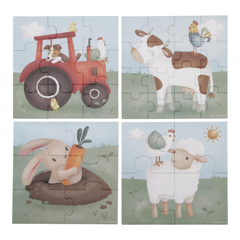 Load image into Gallery viewer, Little dutch tiamo little farm 4 in 1 puzzel fsc