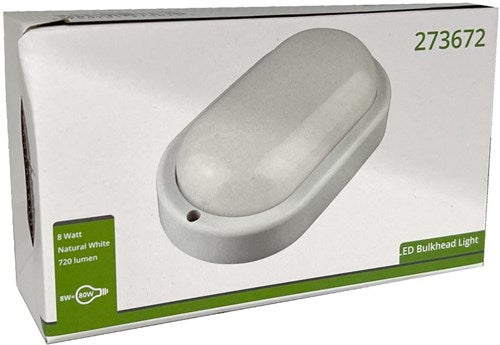Laden Sie das Bild in Galerie -Viewer, Enzo led wandlamp 8w ovaal bulkhead wit 4000k - 5082100