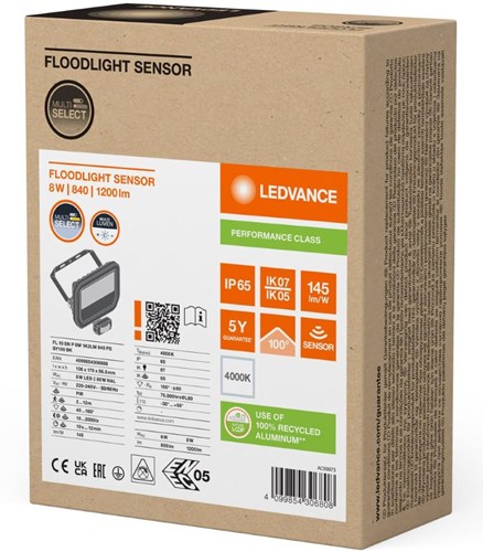 Load image into Gallery viewer, Enzo ledvance led bouwlamp 10w 4000k zwart + sensor - 5017551