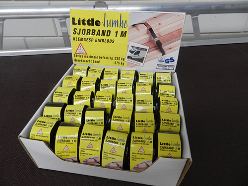 ギャラリービューアに画像をロードする, Little jumbo sjorband | 25 mm | gesp | zwart | 1,0 m | eindloos - 1825200100
