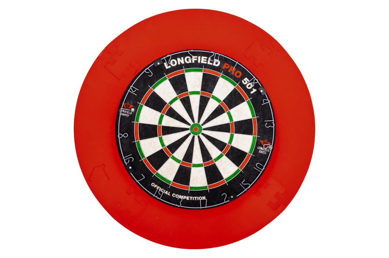 Load image into Gallery viewer, Longfield darts Tournament dartbord met toebehoren rood 8-delig