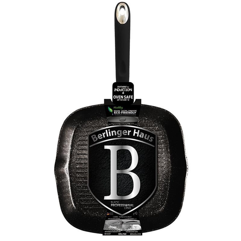 Laden Sie das Bild in Galerie -Viewer, Berlingerhaus grillpan 28cm black