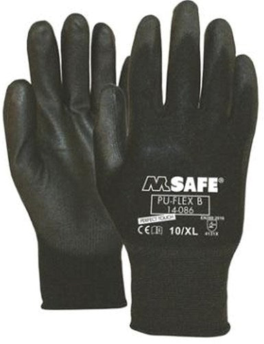 Cargue la imagen en el visor de la galería, M-safe pu-flex b 14-086 werkhandschoen | zwart | maat xl - 11408610