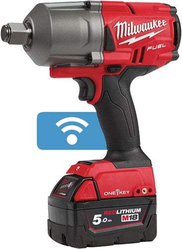 Afbeelding laden in galerijviewer, Milwaukee m18 onefhiwf34-502x | fuel one-key accu slagmoersleutel 18v 3 4 1627nm in hd box (2x 5.0ah accu + m12-18 fc lader) - 4933459730