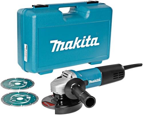 Load image into Gallery viewer, Makita 9558hnrgk2 haakse slijper | 125mm 840w | + 2 diamantschijven - 9558hnrgk2