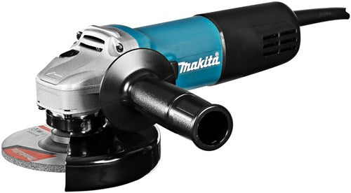 Load image into Gallery viewer, Makita 9558hnrgk3 | haakse slijper met vastzetschakelaar | 230 v | 125mm | in stalen koffer | incl. accessoire set