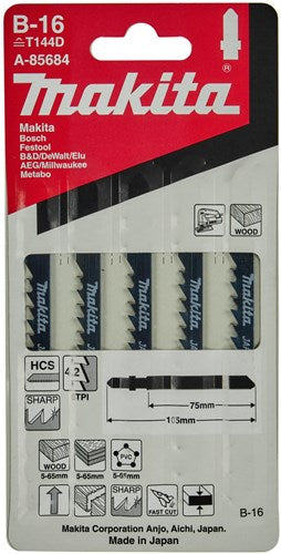 Afbeelding laden in galerijviewer, Makita accessoires decoupeerzaagblad b16 - t144d | 5 stuks - a-85684