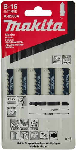 Load image into Gallery viewer, Makita accessoires decoupeerzaagblad b16 - t144d | 5 stuks - a-85684