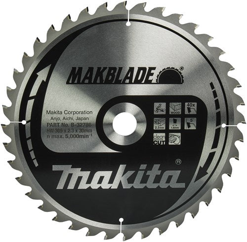 Load image into Gallery viewer, Makita accessoires afkortzaagblad | hout | 305x30x2,3 40t 5g - b-32786