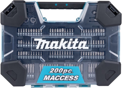 Load image into Gallery viewer, Makita accessoires boor- schroefbitset 200-delig - e-22610