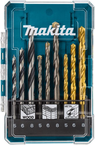 Load image into Gallery viewer, Makita accessoires borenset steen hout metaal 9-delig - d-71962