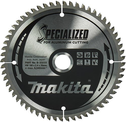 Afbeelding laden in galerijviewer, Makita accessoires makita cirkelzaagblad voor aluminium | specialized | ø 160mm asgat 20mm 60t - b-33233
