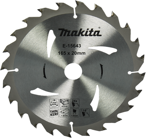 ギャラリービューアに画像をロードする, Makita accessoires makita cirkelzaagblad voor hout | ø 165mm asgat 20mm 24t - e-15643
