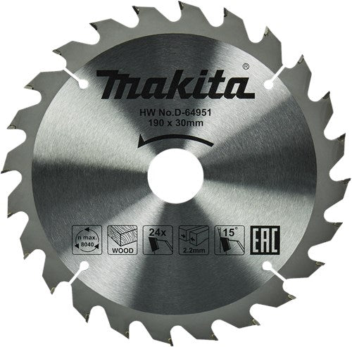 Load image into Gallery viewer, Makita accessoires cirkelzaagblad hout | standaard, 190x30x2,2 t24 15g - d-64951 - d-64951