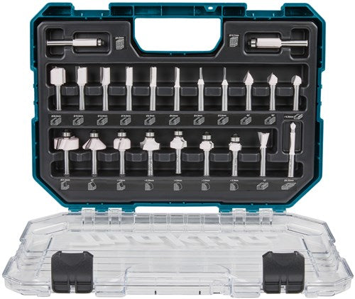 Load image into Gallery viewer, Makita accessoires d-74778 | frezenset | 8mm | 22-delig | in kunststof koffer - d-74778