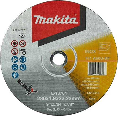 Load image into Gallery viewer, Makita accessoires doorslijpschijf rvs 230 mm - e-13764 e-13764