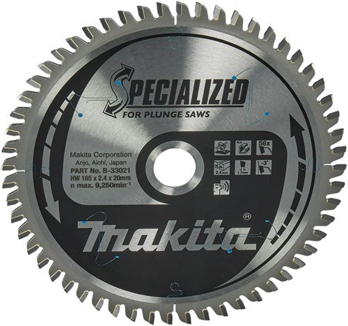 Load image into Gallery viewer, Makita accessoires invalcirkelzaagblad | aluminium | 165x20x2,4 56t -3g - b-33021