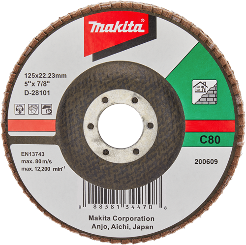 Load image into Gallery viewer, Makita accessoires lamellenschuurschijf 125mm c80 - d-28101 - d-28101