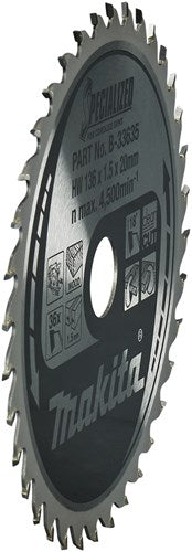 Load image into Gallery viewer, Makita accessoires cirkelzaagblad | hout | 136x20x1,5 36t 18g - b-33635
