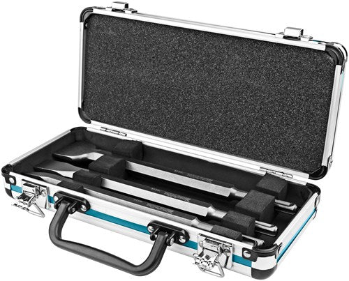 Afbeelding laden in galerijviewer, Makita accessoires 3-delige sds plus beitelset: punt, vlak en spadebeitel in aluminium koffer d-42357 - d-42357