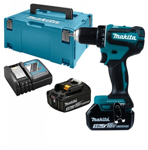 Load image into Gallery viewer, Makita ddf485rfj 18 boor- en schroefmachine brushless 3,0 ah accu (2 st), snellader, m-box