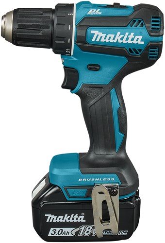 ギャラリービューアに画像をロードする, Makita ddf485sfe 18 v boor- schroefmachine brushless 3,0 ah accu (2 st), lader, in koffer