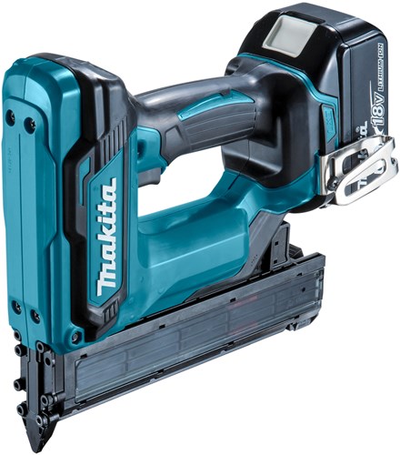 Load image into Gallery viewer, Makita dfn350rtj mini brad tacker | 18v | 2 x 5.0ah li-ion | in mbox