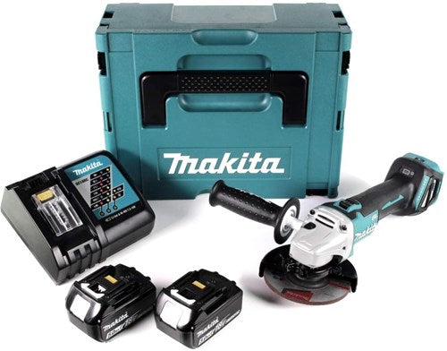 Load image into Gallery viewer, Makita dga511rtj 18v haakse slijper 125mm | 18v 5.0ah li-ion in m-box