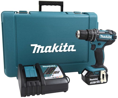 Afbeelding laden in galerijviewer, Makita dhp482rf 18v (klop)boor-schroefmachine 3.0ah - geleverd met 1 accu
