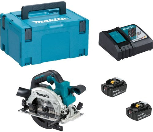 Load image into Gallery viewer, Makita dhs660rtj - 18 v cirkelzaag 165 mm 5,0 ah accu (2 st), snellader, mbox