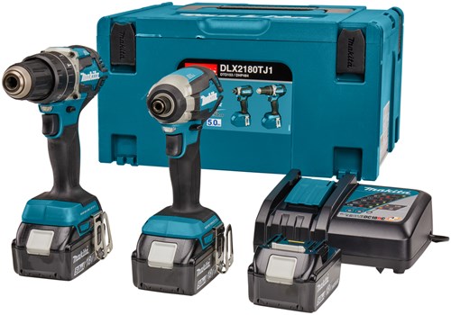 Load image into Gallery viewer, Makita dlx2180tj1 - dhp484 accuklopboormachine + dtd153 accu slagschroevendraaier 18v 5,0ah li-ion + 3e accu