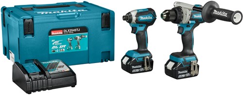 Load image into Gallery viewer, Makita dlx2545tj 18v combiset ddf492 boor- schroefmachine + dtd153 slagschroevendraaier (2x 5.0ah en lader) in mbox - dlx2545tj