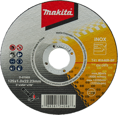 Load image into Gallery viewer, Makita accessoires makita doorslijpschijf 125x1,0mm rvs - d-65969-50