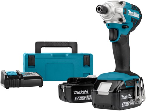 Load image into Gallery viewer, Makita dtd156rtj slagschroevendraaier 18v | inclusief 2x5.0ah accu's, snellader, mbox