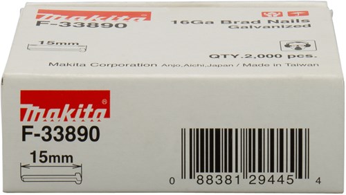 Afbeelding laden in galerijviewer, Makita accessoires brad lengte 15mm uitvoering gegalvaniseerd draaddikte 1,61mm - f-33890