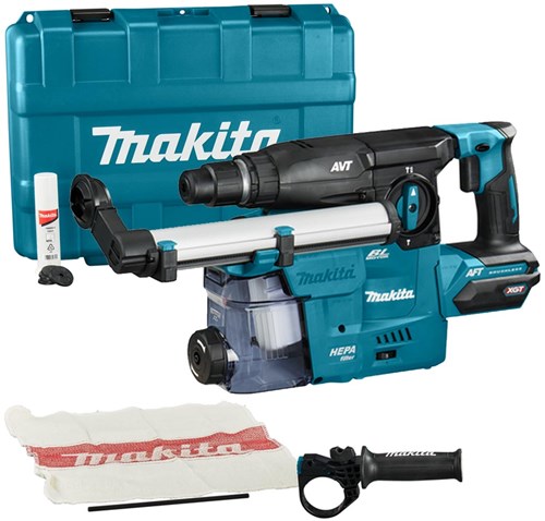 Load image into Gallery viewer, Makita hr008gz03 accu combihamer | 40 v max | sds-plus | excl. accu's en lader | met stofafzuiging | in kunststof koffer - hr008gz03